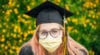 graduate in face mask