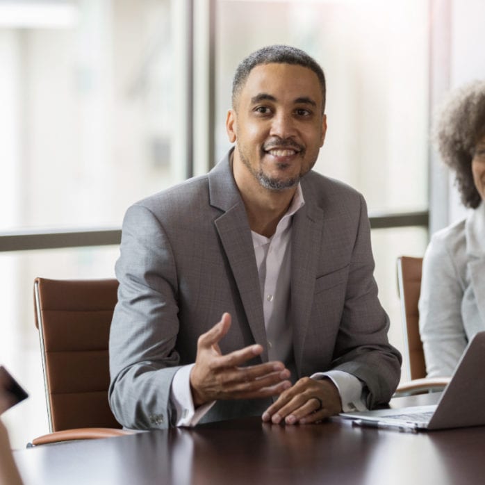 black business man and woman