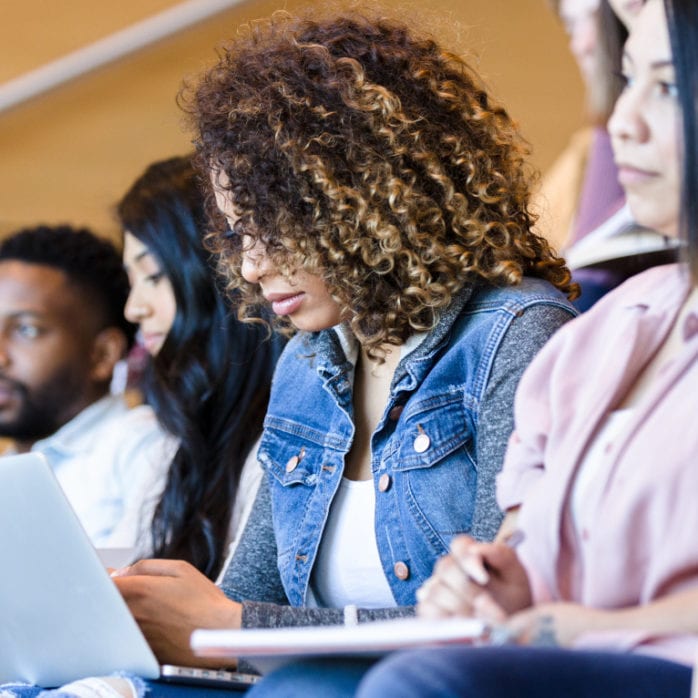 students at community college